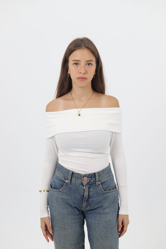 OFF SHOULDER LONG SLEEVE