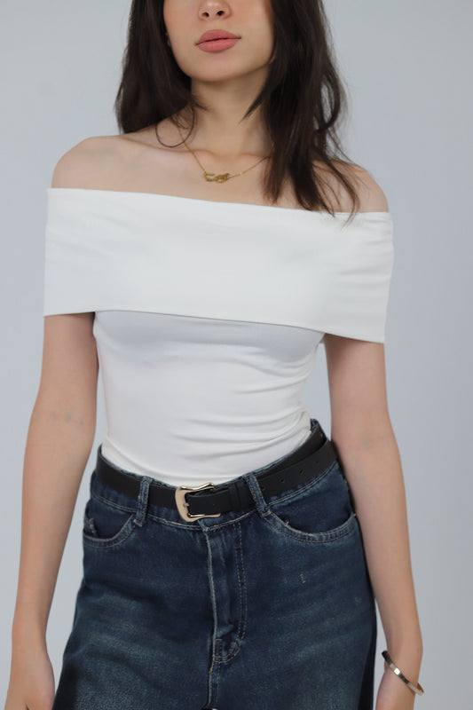OFF SHOULDER SHORT SLEEVE