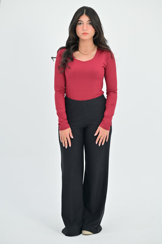 WIDE NECK LONG SLEEVE BODYSUIT