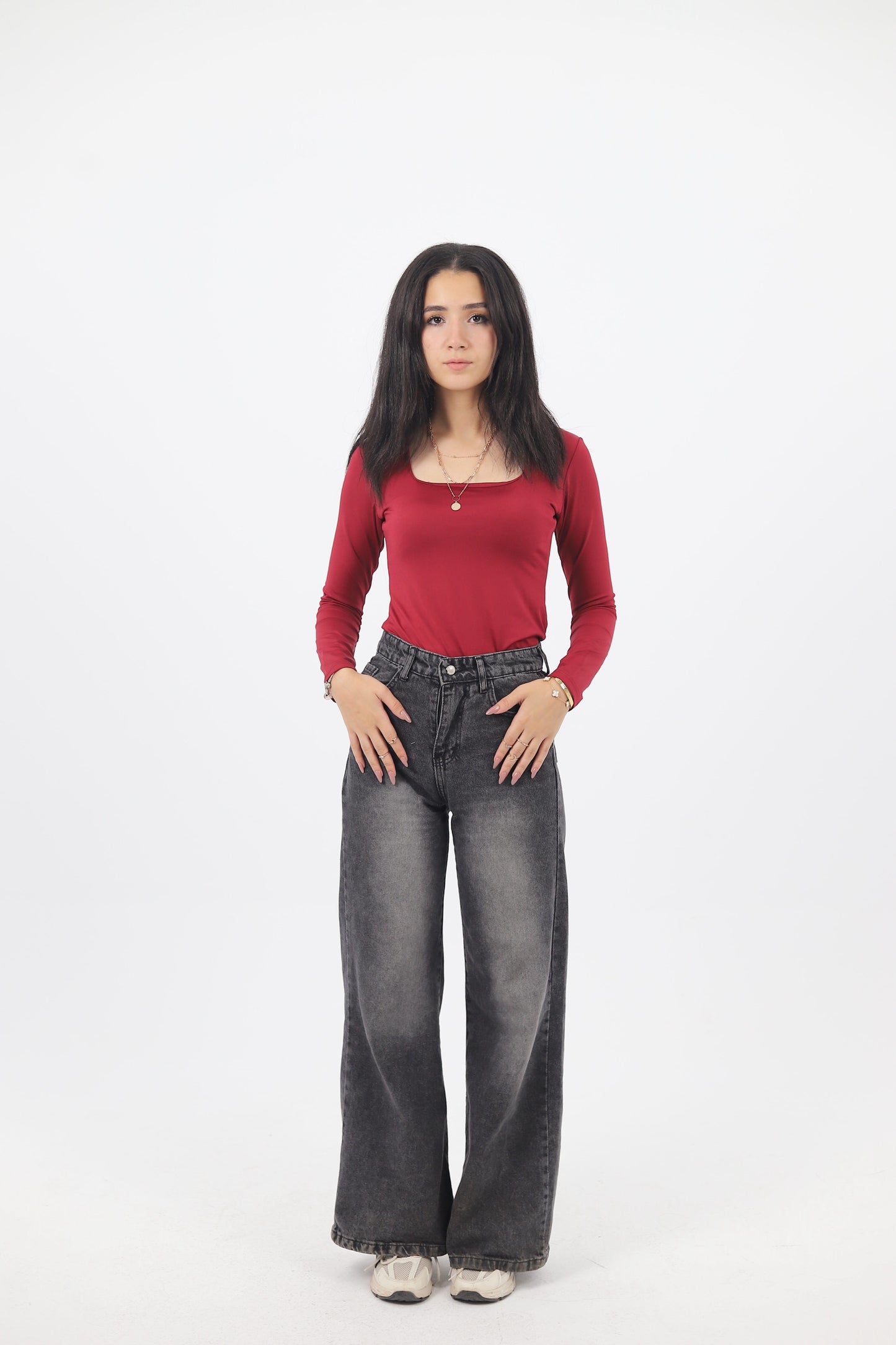 SQUARE NECK LONG SLEEVE